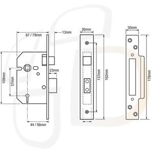 Fortress Mortice Lock - Image 2