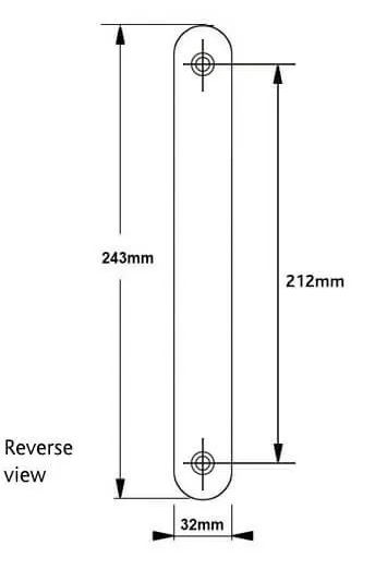 Fab & Fix Windsor Blank Exterior Only Unsprung 212mm screw centres - Image 3