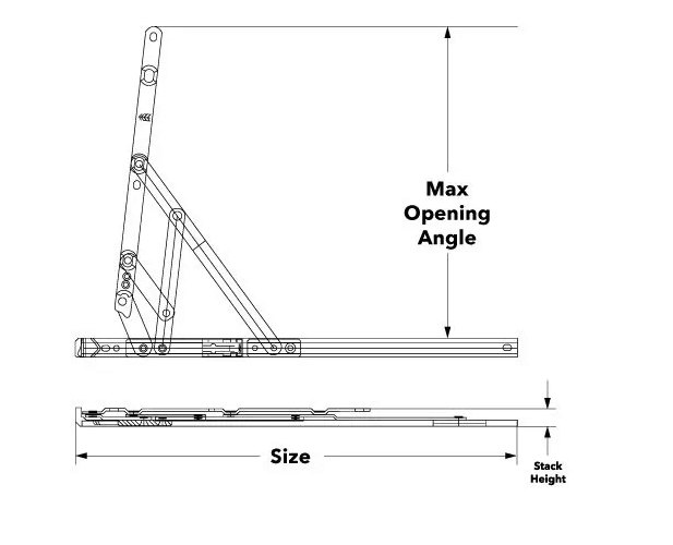 Versa Egres 16" Friction Stay - Image 2