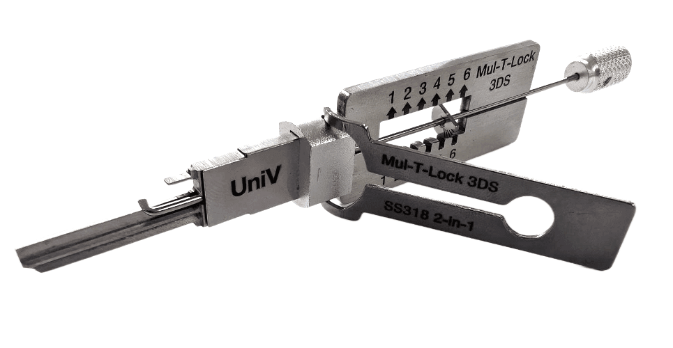 UNI-V Lishi Style Mul-T-Lock 2-in-1 Decoder and Pick for Breaksecure 3DS