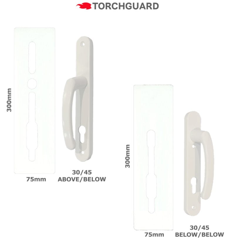 SASHSTOP Torchguard Door Handle Protector 30/45 Backset 300mm x 75mm - Image 3