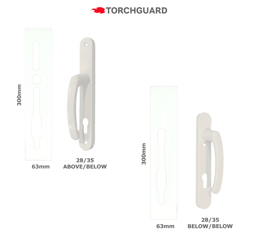 SASHSTOP Torchguard Door Handle Protector 28/35 Backset 300mm x 63mm - Image 3