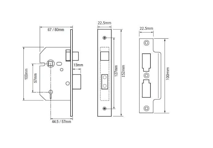 Yale PM320 3 Lever Mortice Sashlock - Image 2