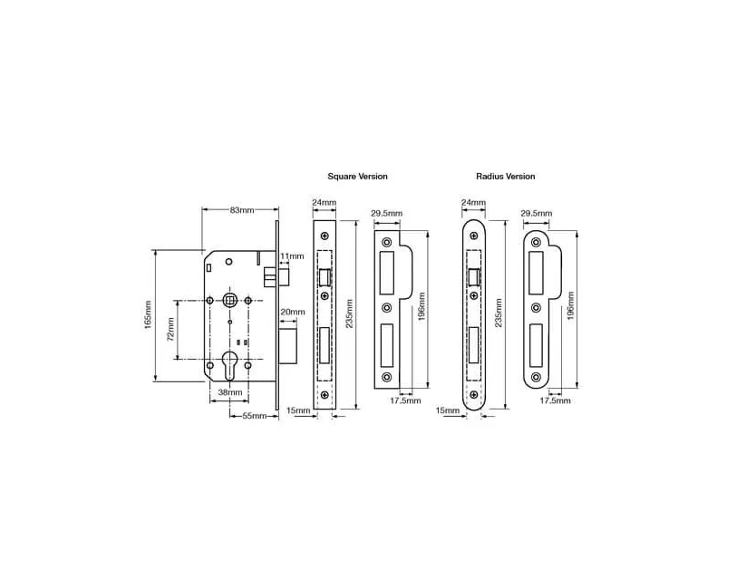 Union L2C21 Euro Mortice Sashlock - Image 4