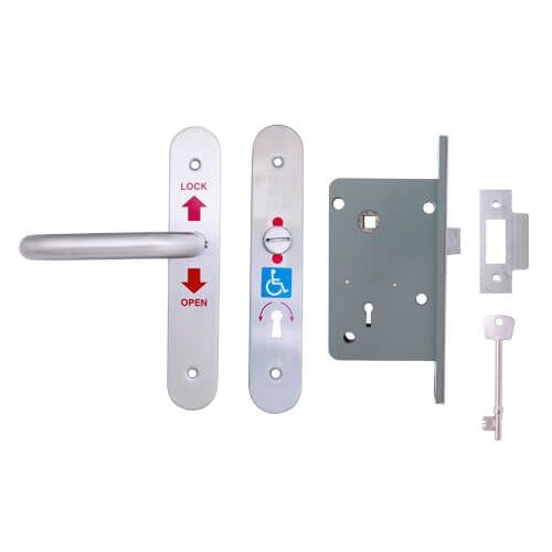 Disabled Toilet Reversible Lockset to Suit National Key Scheme