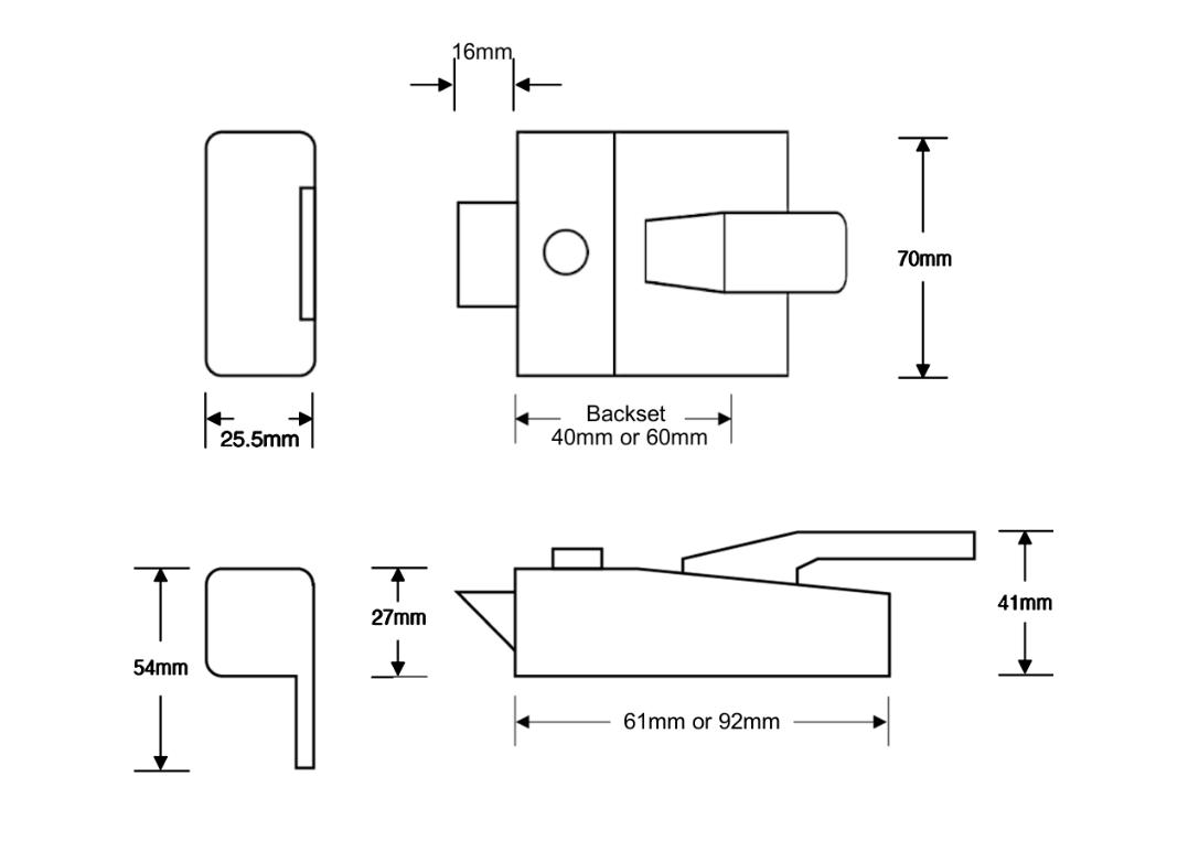 ASEC Deadlocking Nightlatch - Image 2
