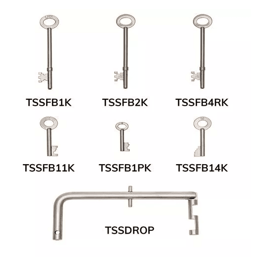 Fire Brigade Rim/Mortice & Padlock Key Set
