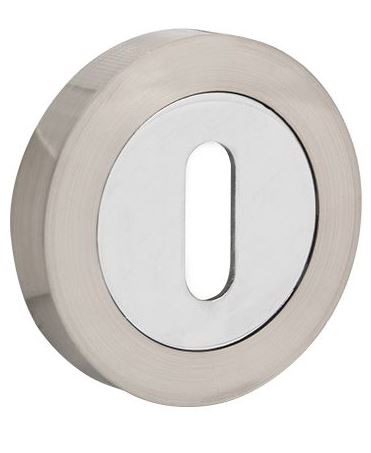 TSS Dual Finish Round Mortice Escutcheon