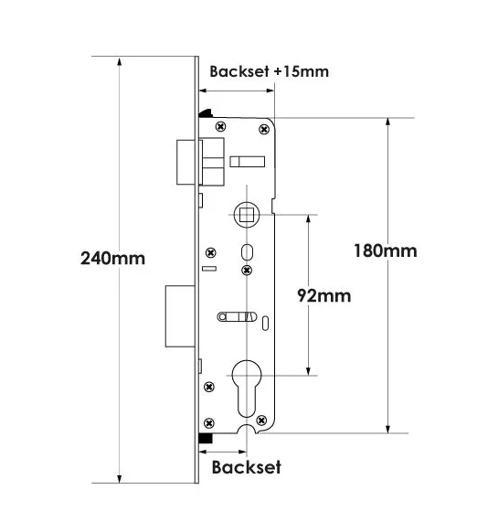 Uni-V Overnight Lock With 16mm Faceplate - Image 5