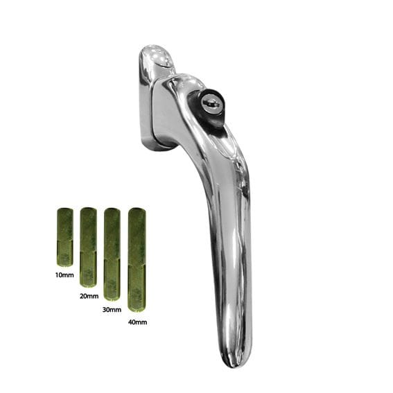 Flexi Inline Espag Window Handle-Chrome