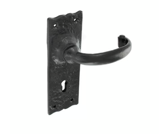 Antique Black Lever On Plate Furniture