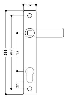 uPVC Door Handle No. 2 - Image 2
