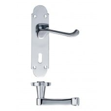 Victorian Lever Lock Door Handle Chrome