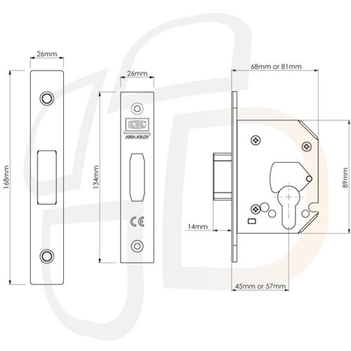 Union Strongbolt Euro Profile Mortice Lock - Image 3