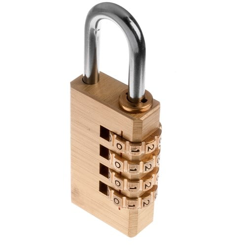 Tessi Combination lock 40mm Brass