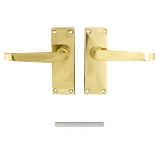 TSS Victorian Lever Latch Handles Brass