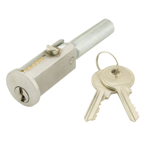TSS Roller Shutter Round Bullet Lock Satin Chrome