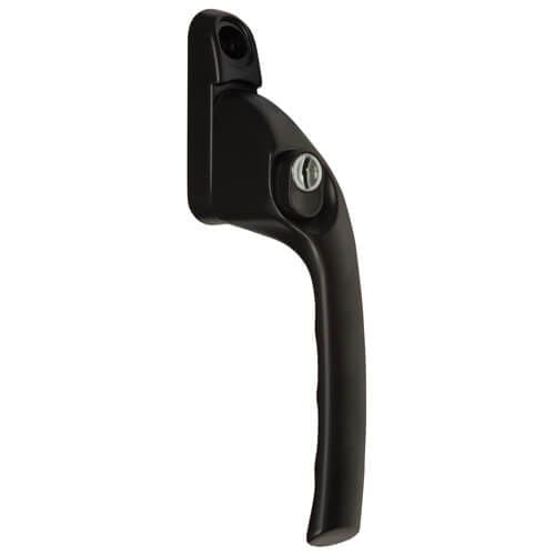 Cranked Window Handle – Black -Right Hand